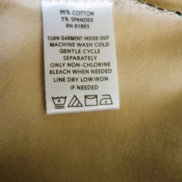 Liz Claibourne Tan/ Brown Pasiley Border Print Dress Size M - Picture 4 of 4